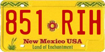 NM license plate 851RIH
