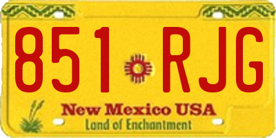 NM license plate 851RJG