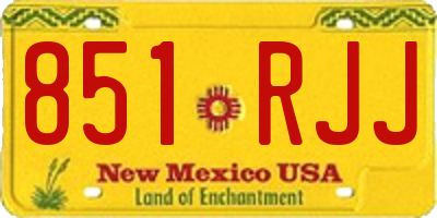 NM license plate 851RJJ