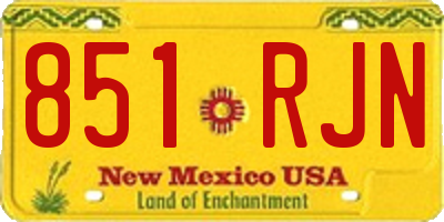 NM license plate 851RJN