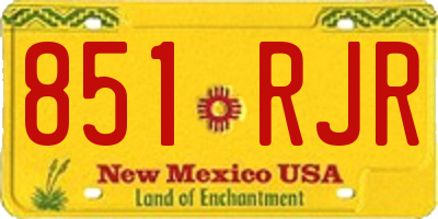 NM license plate 851RJR
