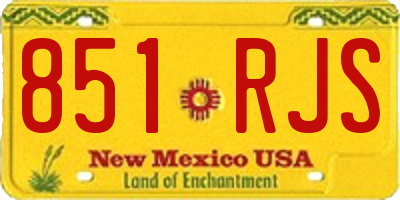 NM license plate 851RJS