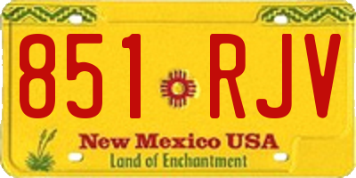NM license plate 851RJV