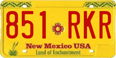 NM license plate 851RKR