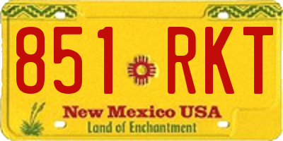NM license plate 851RKT