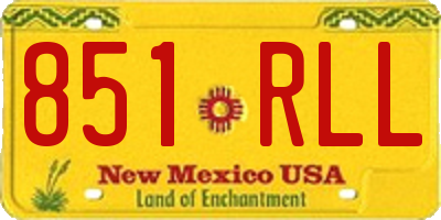 NM license plate 851RLL