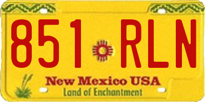 NM license plate 851RLN