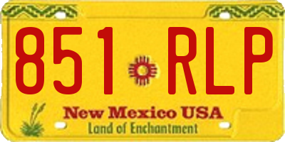 NM license plate 851RLP