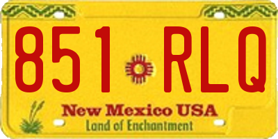 NM license plate 851RLQ