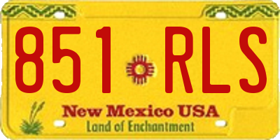 NM license plate 851RLS