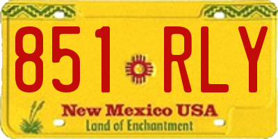 NM license plate 851RLY