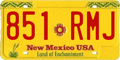 NM license plate 851RMJ