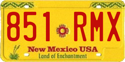 NM license plate 851RMX