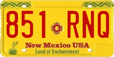 NM license plate 851RNQ