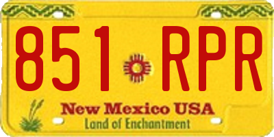 NM license plate 851RPR