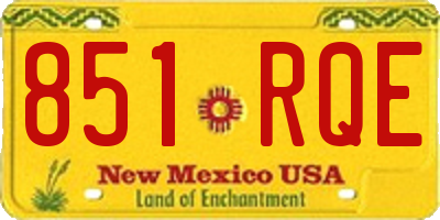 NM license plate 851RQE