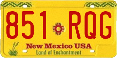 NM license plate 851RQG