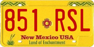 NM license plate 851RSL