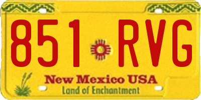 NM license plate 851RVG