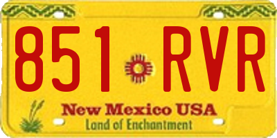 NM license plate 851RVR