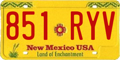 NM license plate 851RYV