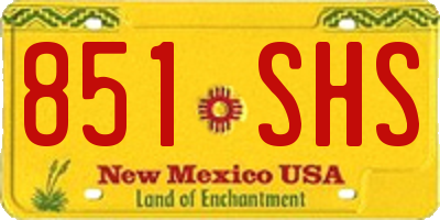 NM license plate 851SHS