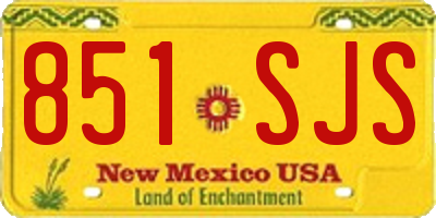 NM license plate 851SJS