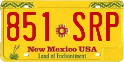 NM license plate 851SRP