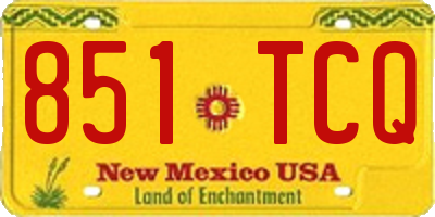 NM license plate 851TCQ