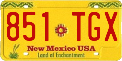 NM license plate 851TGX