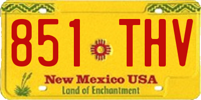 NM license plate 851THV