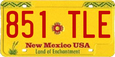 NM license plate 851TLE