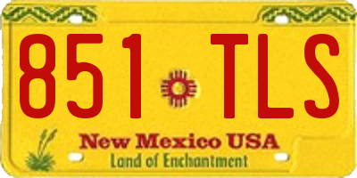 NM license plate 851TLS