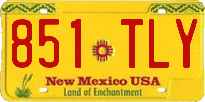 NM license plate 851TLY
