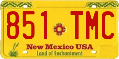 NM license plate 851TMC
