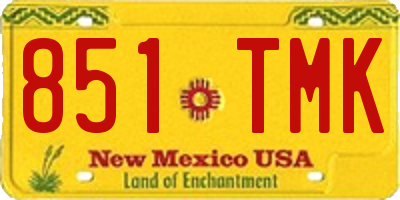 NM license plate 851TMK