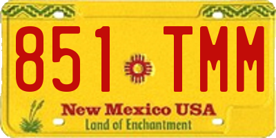 NM license plate 851TMM