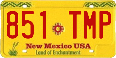 NM license plate 851TMP