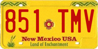 NM license plate 851TMV