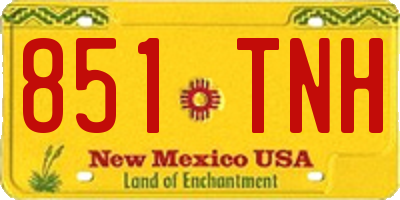 NM license plate 851TNH