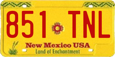 NM license plate 851TNL