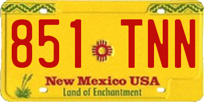 NM license plate 851TNN