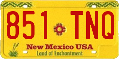 NM license plate 851TNQ