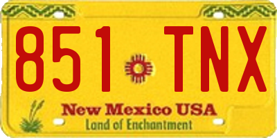 NM license plate 851TNX