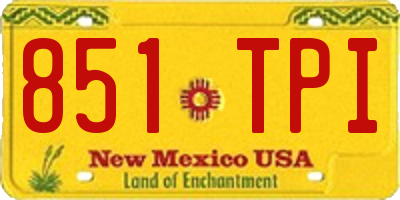 NM license plate 851TPI