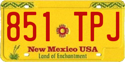 NM license plate 851TPJ