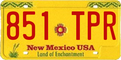 NM license plate 851TPR