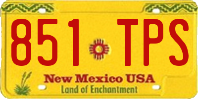 NM license plate 851TPS