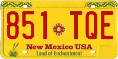NM license plate 851TQE