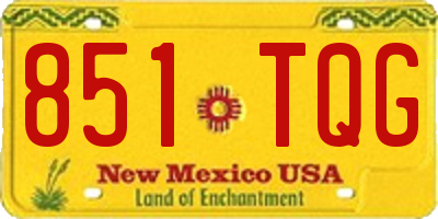 NM license plate 851TQG
